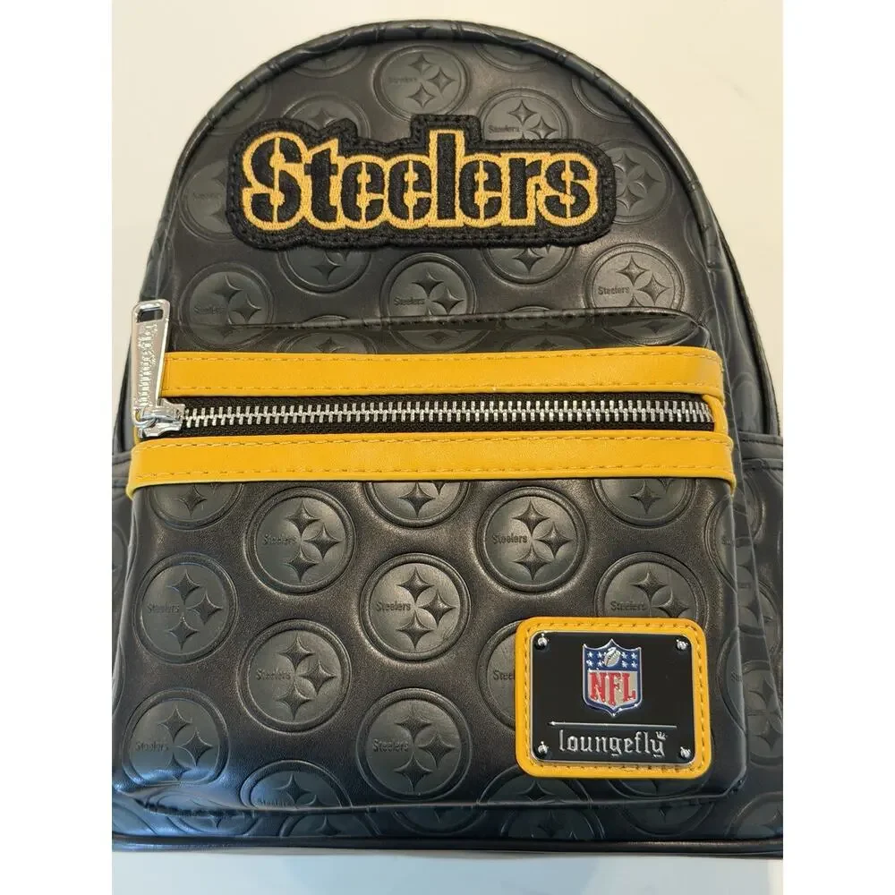 Loungefly NFL Football Pittsburgh Steelers Mini Backpack Handbag Tote